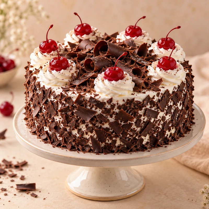 Cake design inspiration for Black Forest Cake