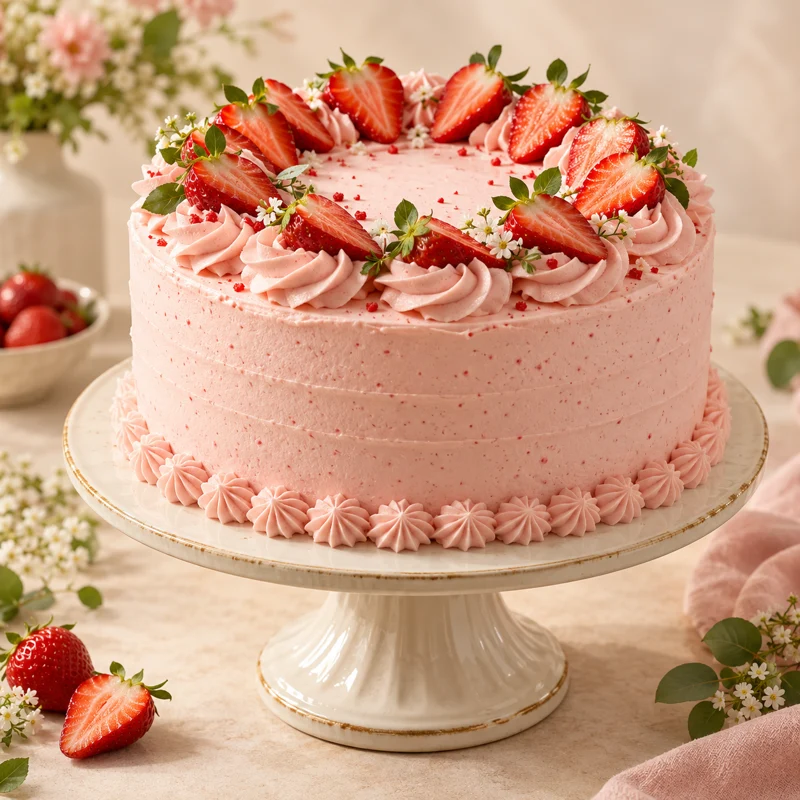 Strawberry celebration cake design inspiration