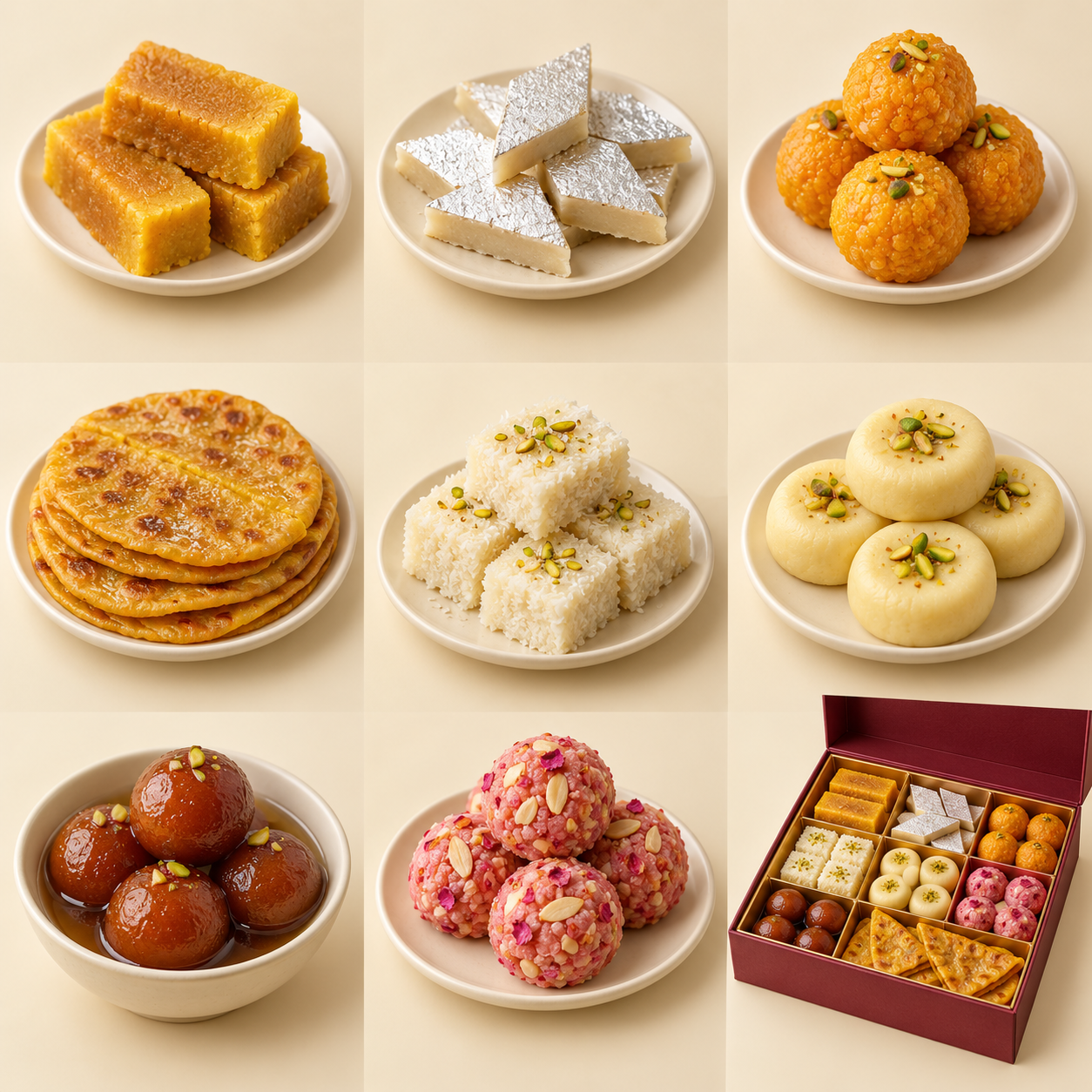 Obbattu Indian sweets collection